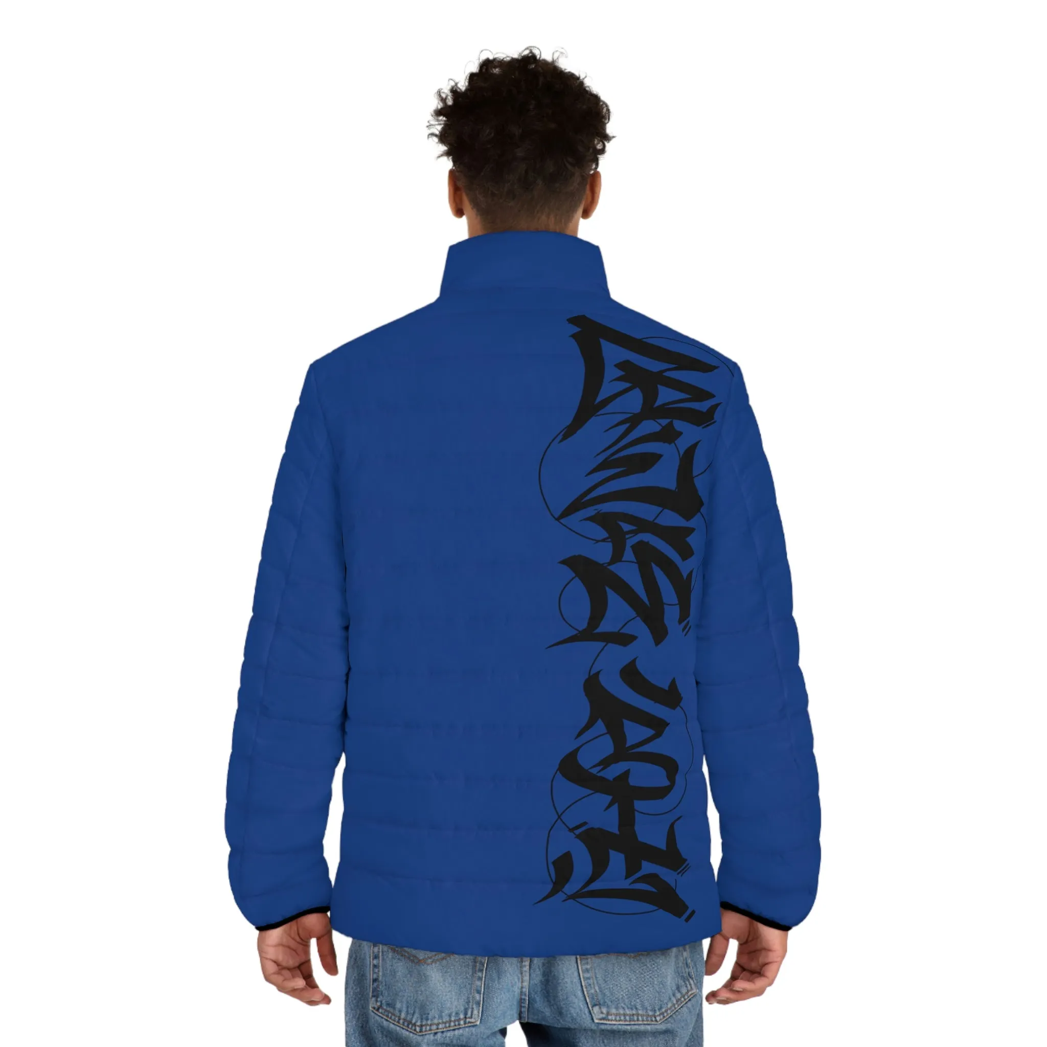 Blue Graffiti SPDB Men's Puffer