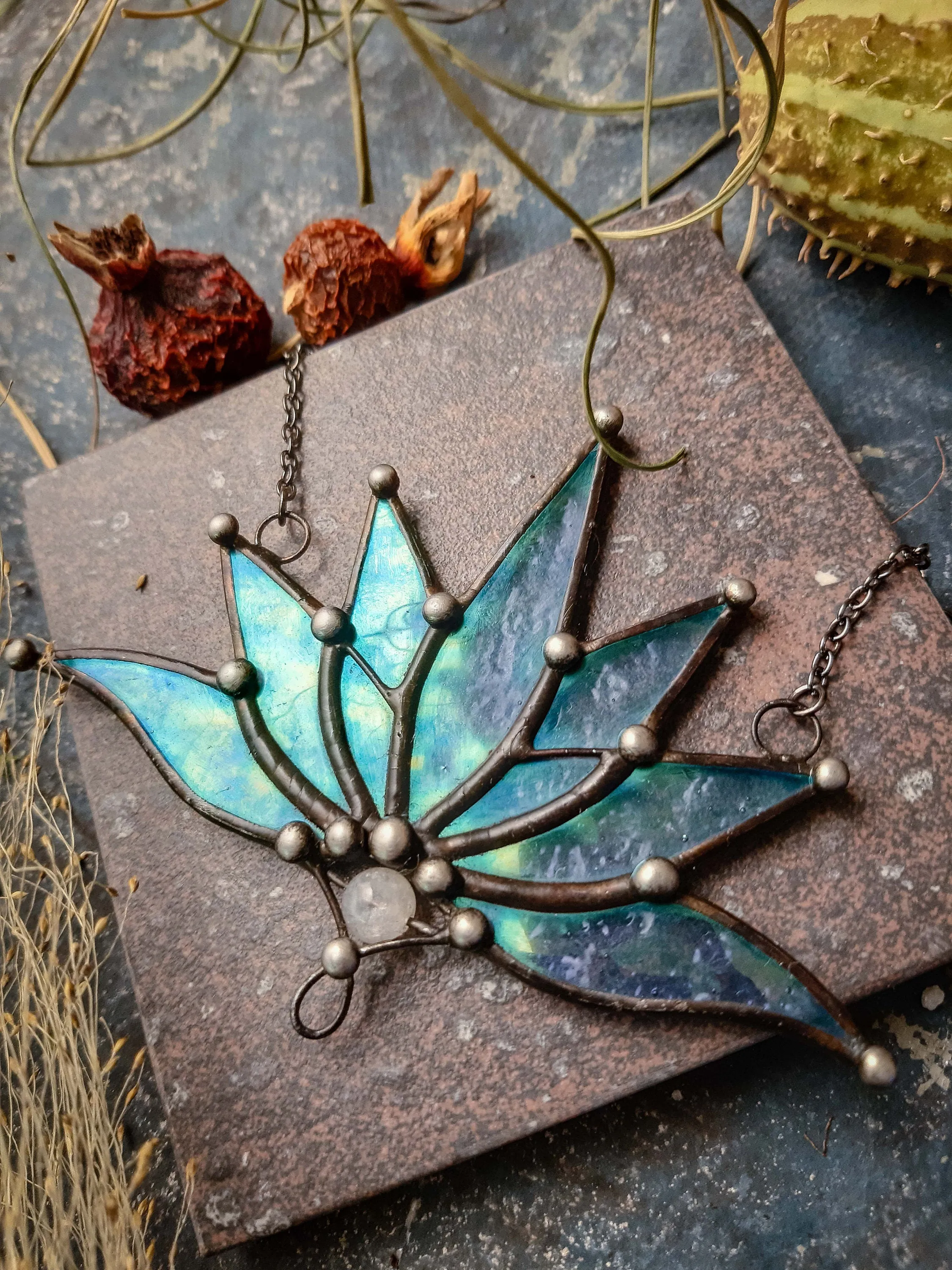 Blue Lotus Necklace