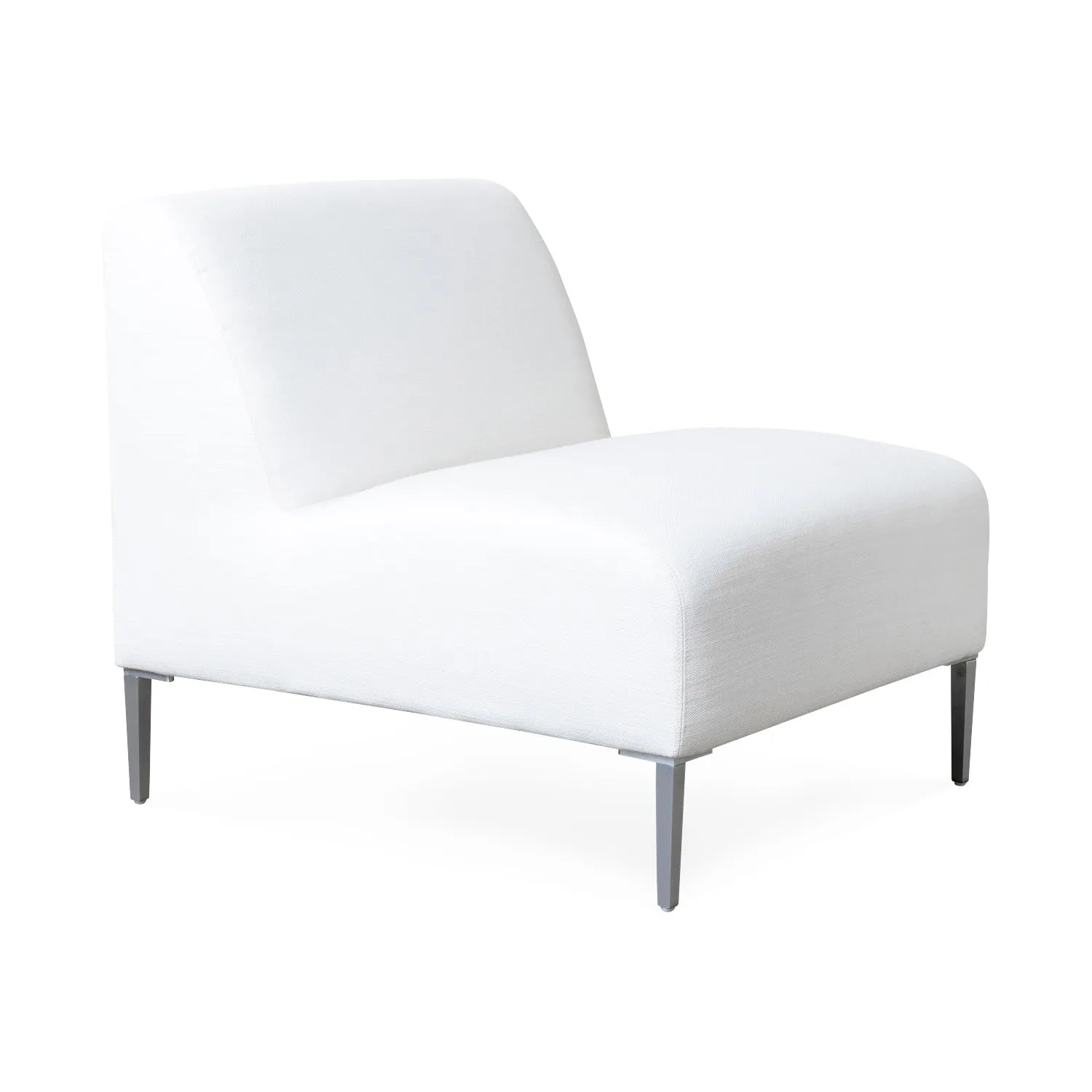 Boca Outdoor Armless Chair in Fresno Alabaster