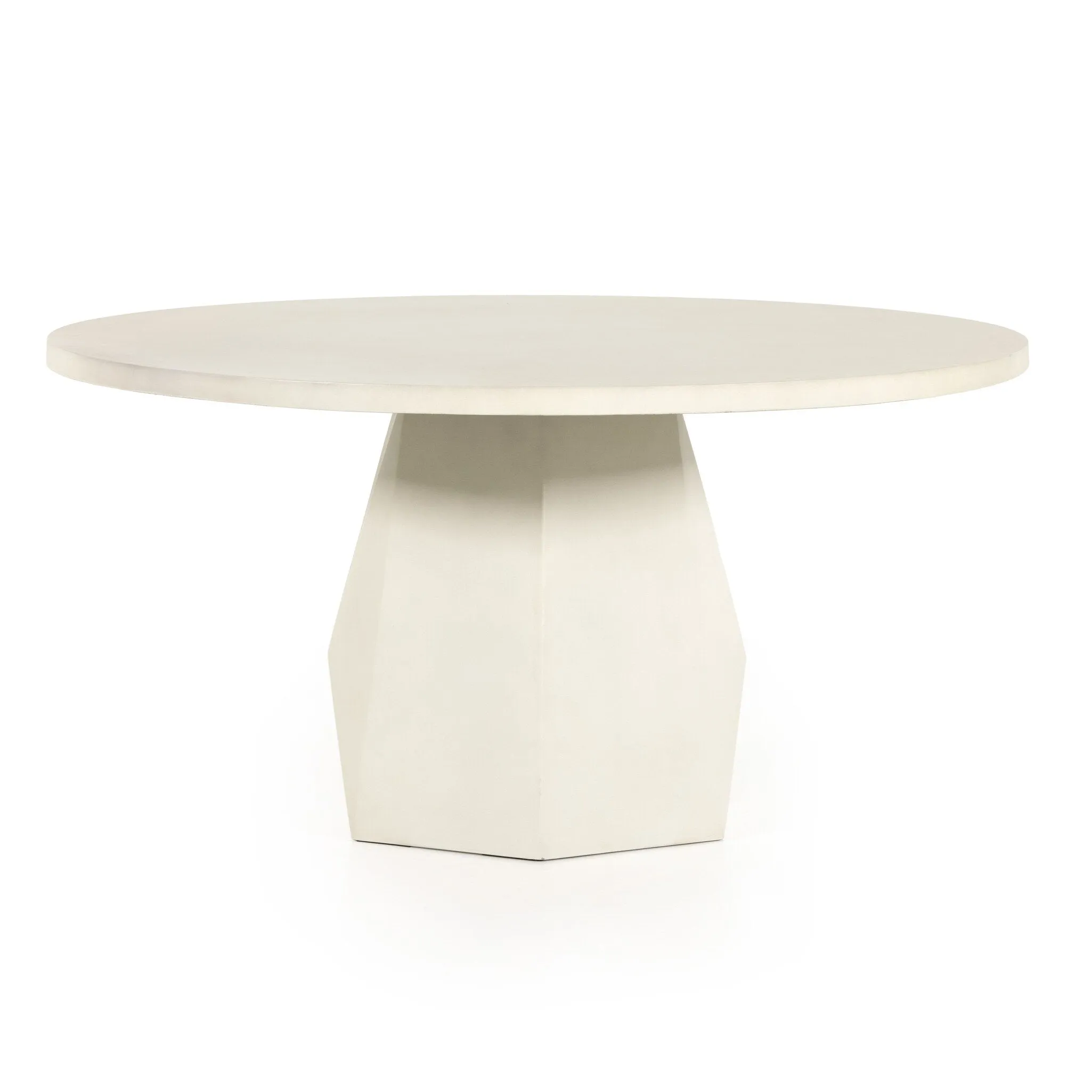 Bowman Outdoor Dining Table - White Concrete