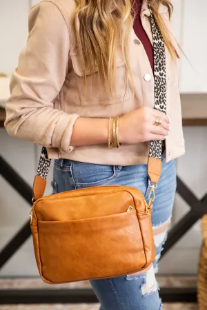 Brecklynn Crossbody Leopard Strap