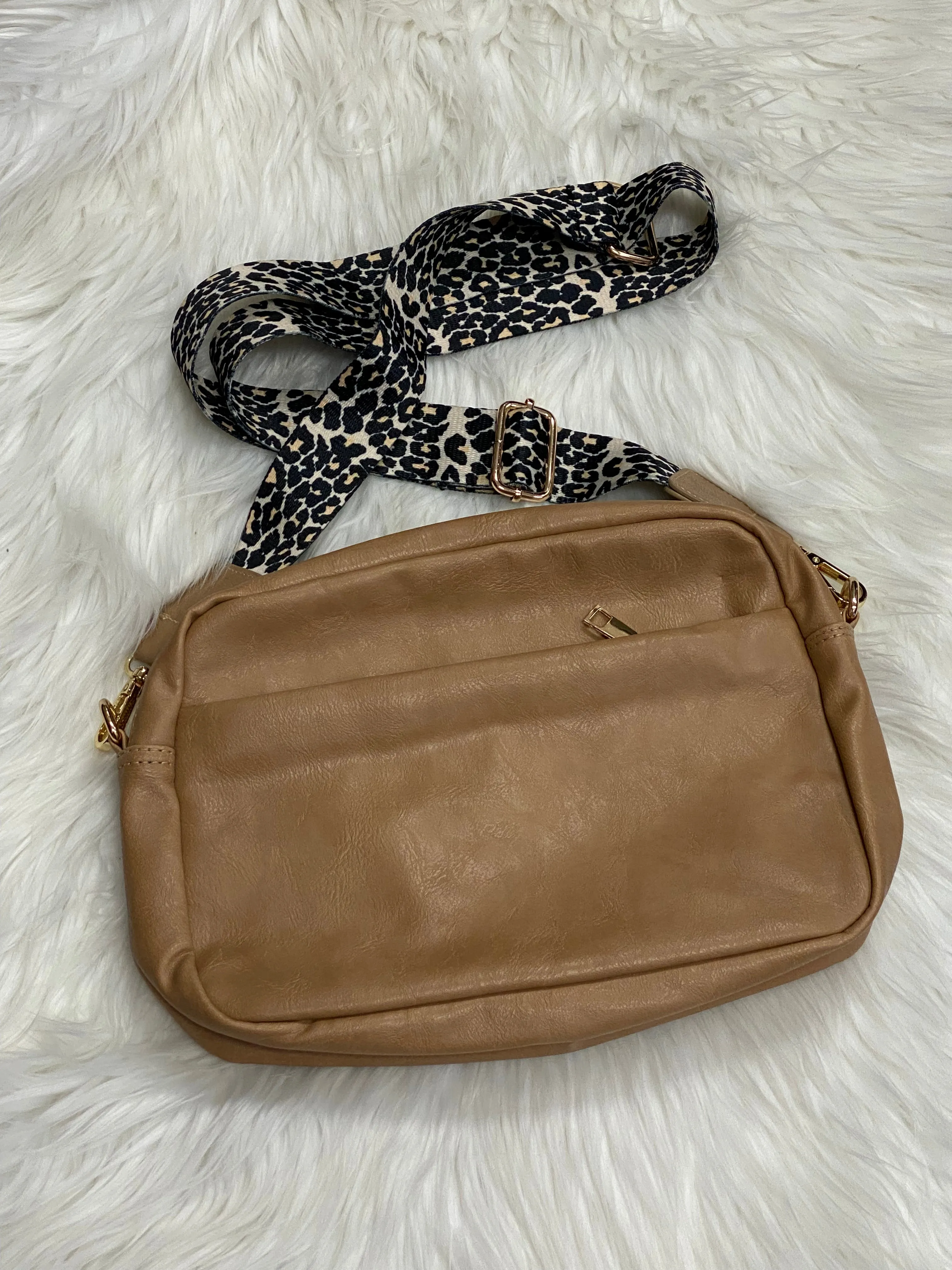 Brecklynn Crossbody Leopard Strap