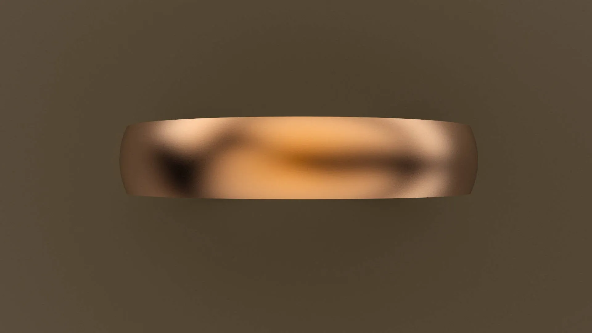 Brushed Rose Gold 4mm Interior Message Wedding Band