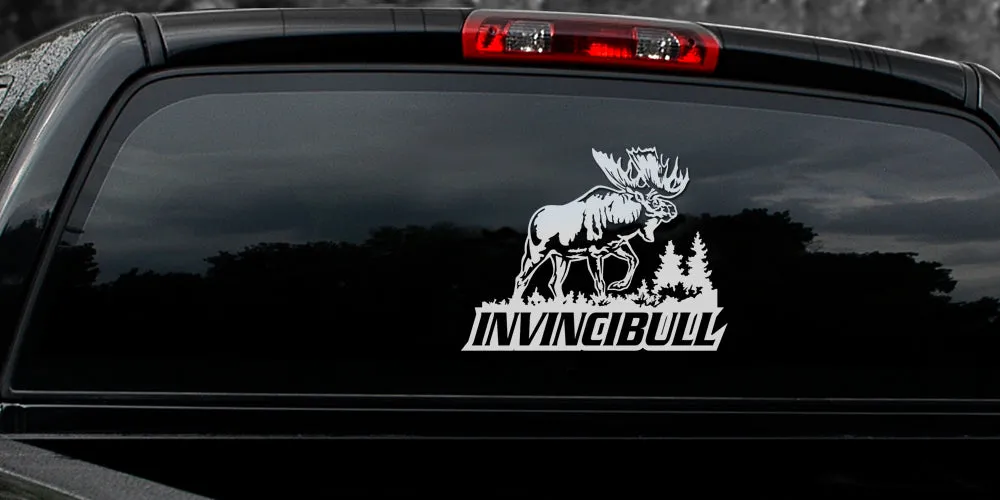 BULL MOOSE DECAL Titled "INVINCIBULL" By Upstream Images