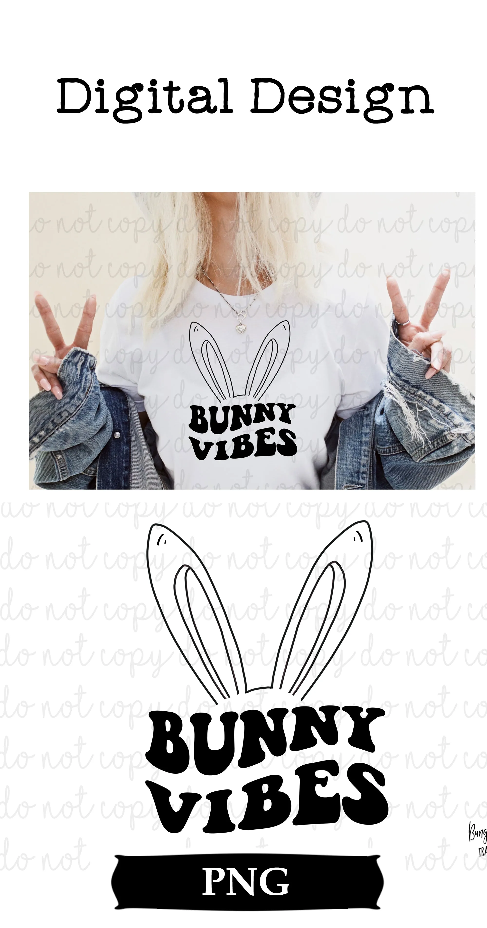 Bunny Vibes Retro Easter Digital Download