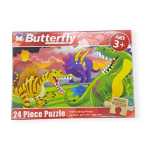 Butterfly Wooden Puzzle A4 24 Piece 6 Designs PUZ008