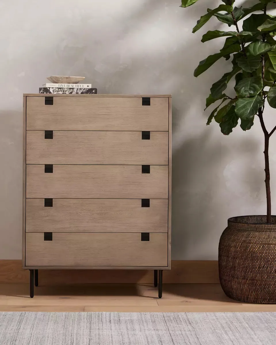 Carly 5 Drawer Dresser-Grey Wash