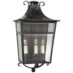 Carrington Medium Sconce in French Rust with Clear Glass