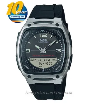 Casio Analog-Digital Men's Watch AW-81-1A1 Resin Band Resin Glass Battery Life 10-Years