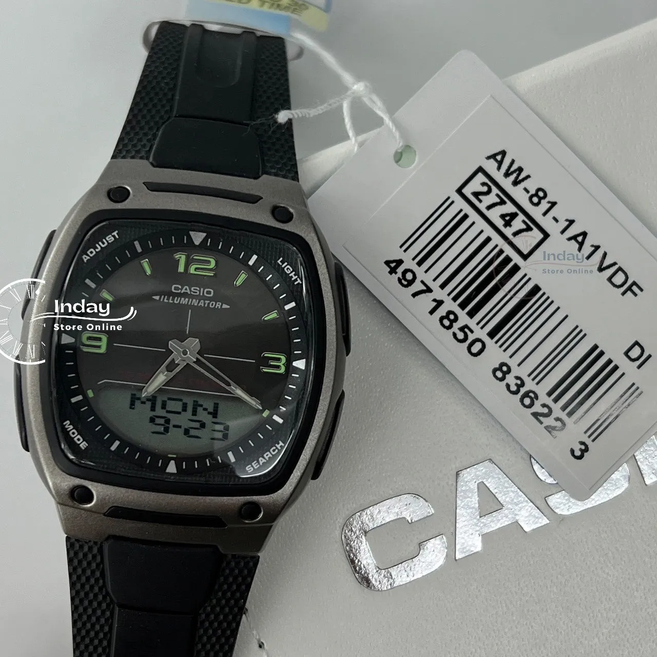 Casio Analog-Digital Men's Watch AW-81-1A1 Resin Band Resin Glass Battery Life 10-Years