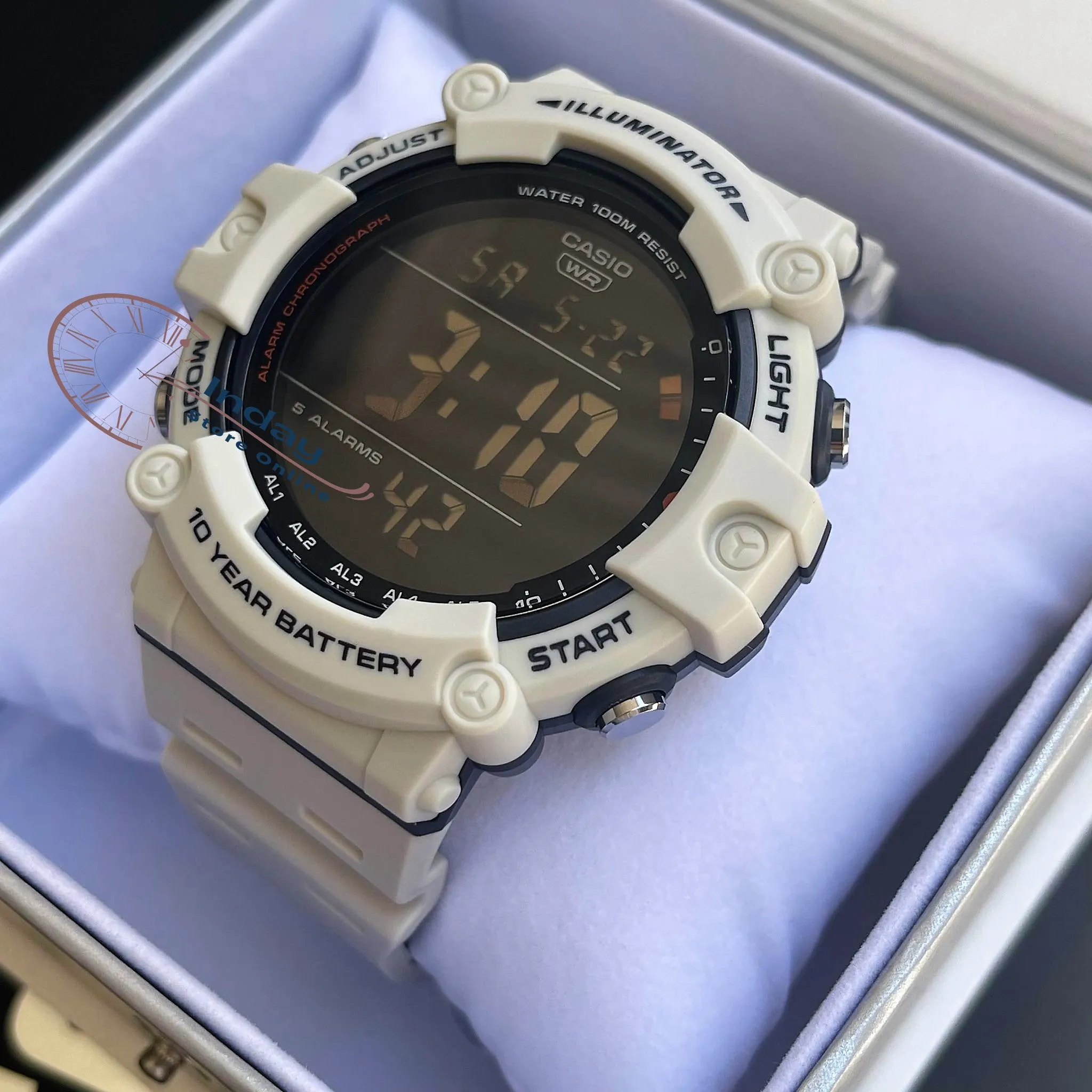 Casio Digital Men's Watch AE-1500WH-8B2 10-Year Battery Life Resin Strap
