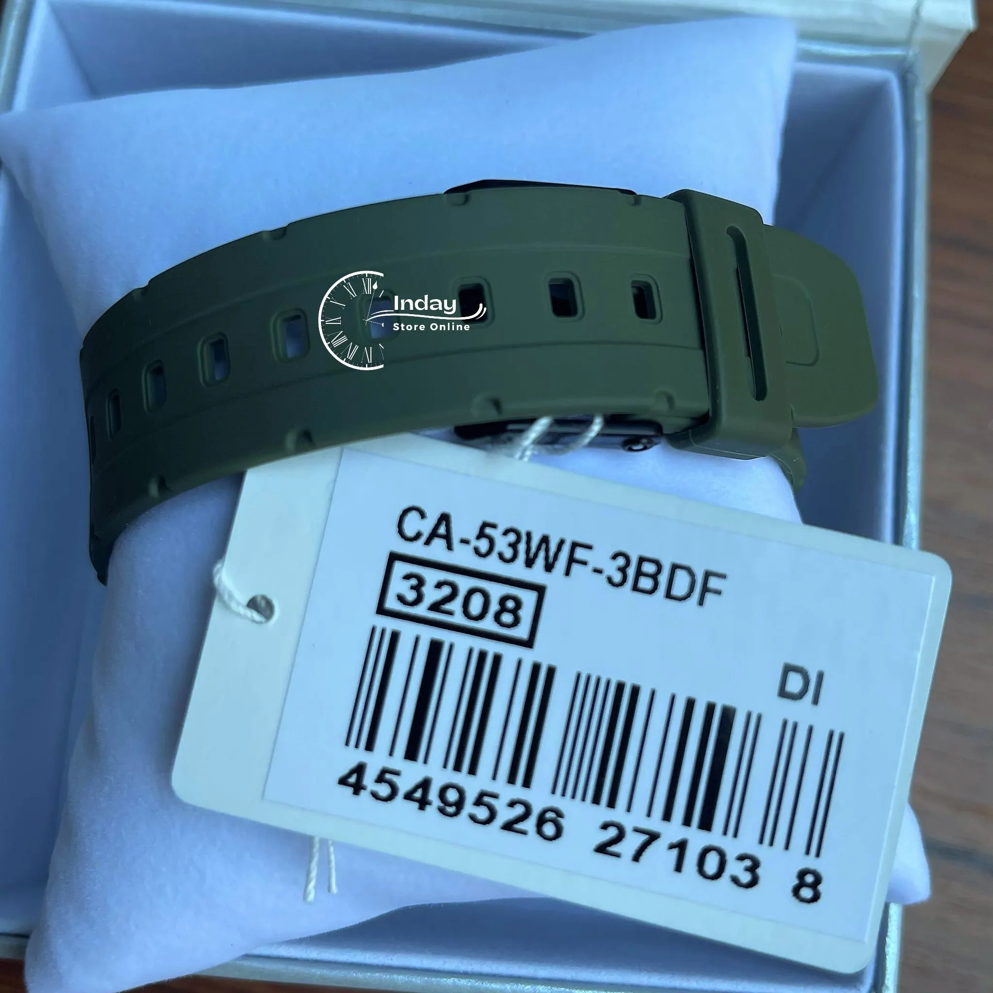 Casio Digital Unisex Watch CA-53WF-3B Calculator Digital Green Color Resin Band Resin Glass Battery Life 5-Years