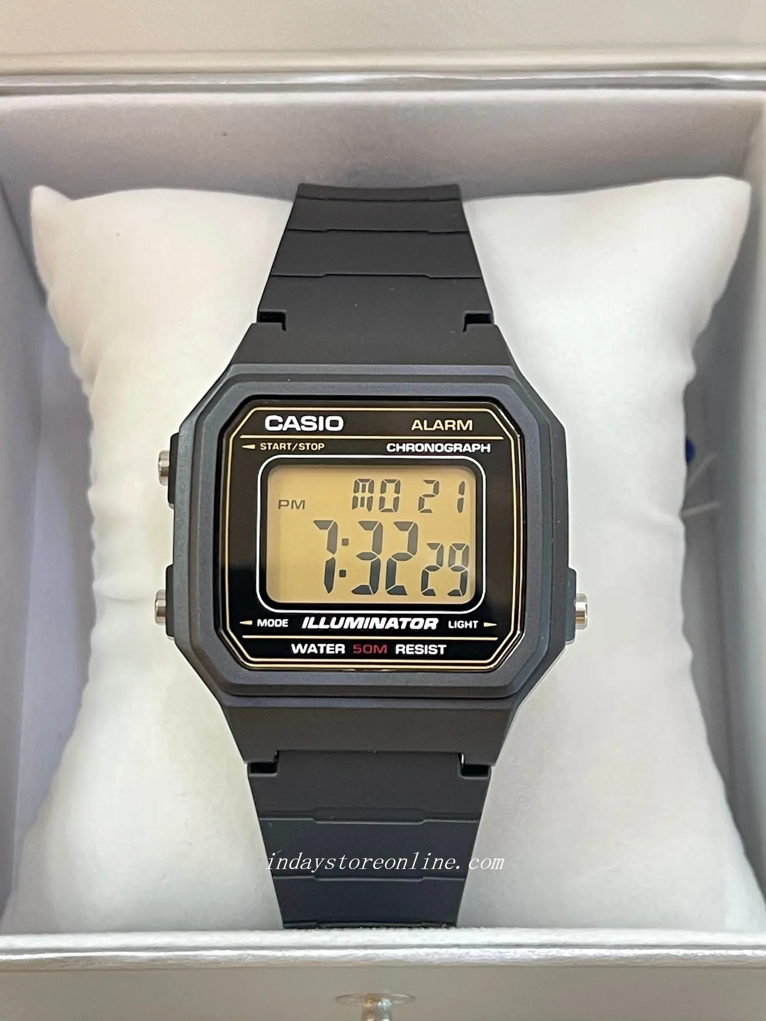 Casio Digital Unisex Watch W-217H-9A Digital  Resin Band Resin Glass