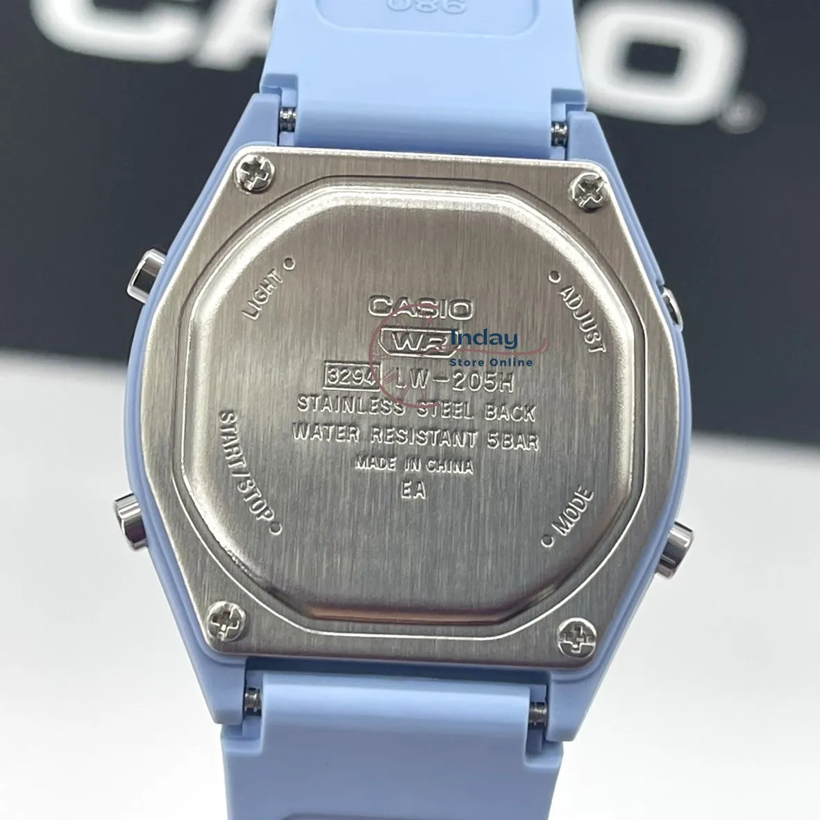 Casio Digital Women's Watch LW-205H-2A Digital Blue Color Resin Band Resin Glass