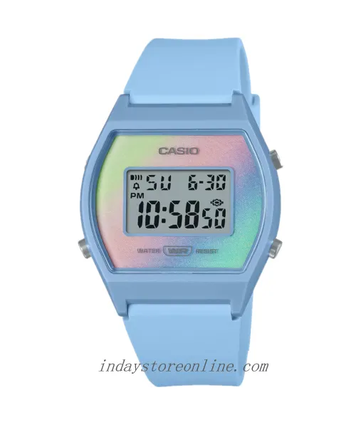 Casio Digital Women's Watch LW-205H-2A Digital Blue Color Resin Band Resin Glass