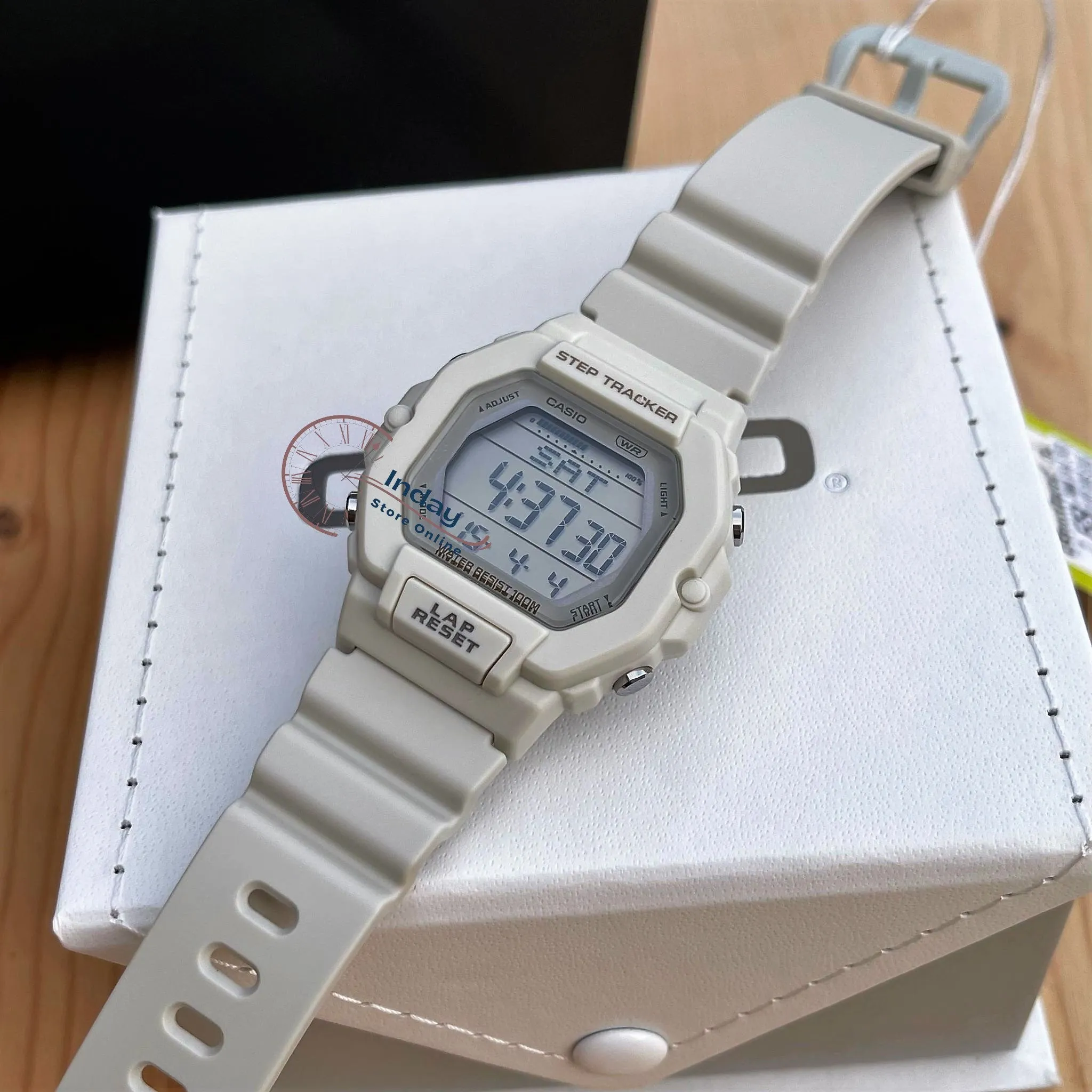 Casio Digital Women's Watch LWS-2200H-8A Digital Color Resin Band Resin Glass