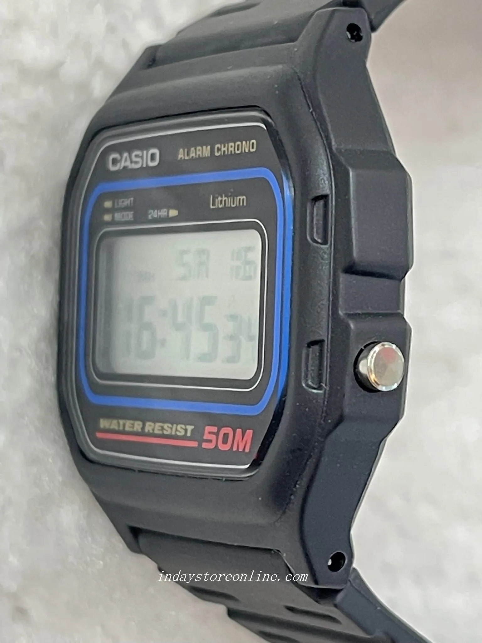 Casio Digital Women's Watch W-59-1V Black Color Resin Strap Battery Life 7-Years