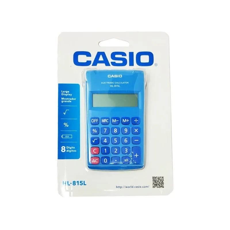 Casio HL-815L-BU-S-DP Portable Calculator - 8 Digits