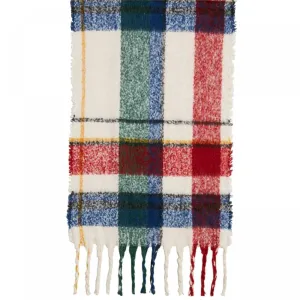 Cejon Women's Spacious Plaid Blanket Wrap Scarf With Fringe