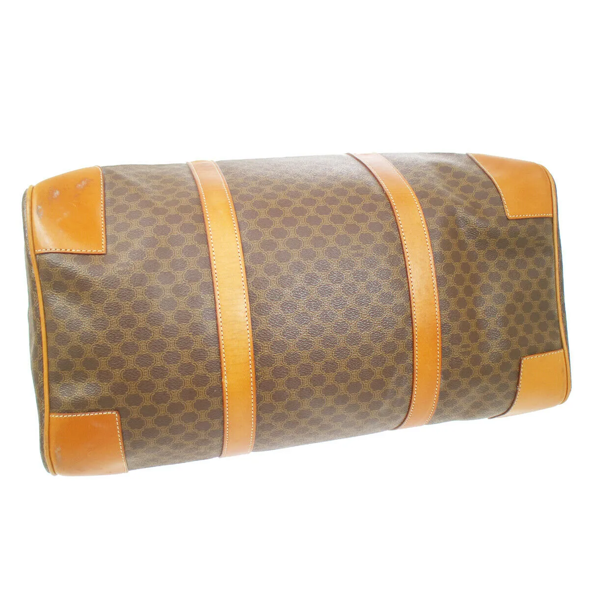 CELINE Macadam Boston Hand Bag MC97/2 Brown 93379