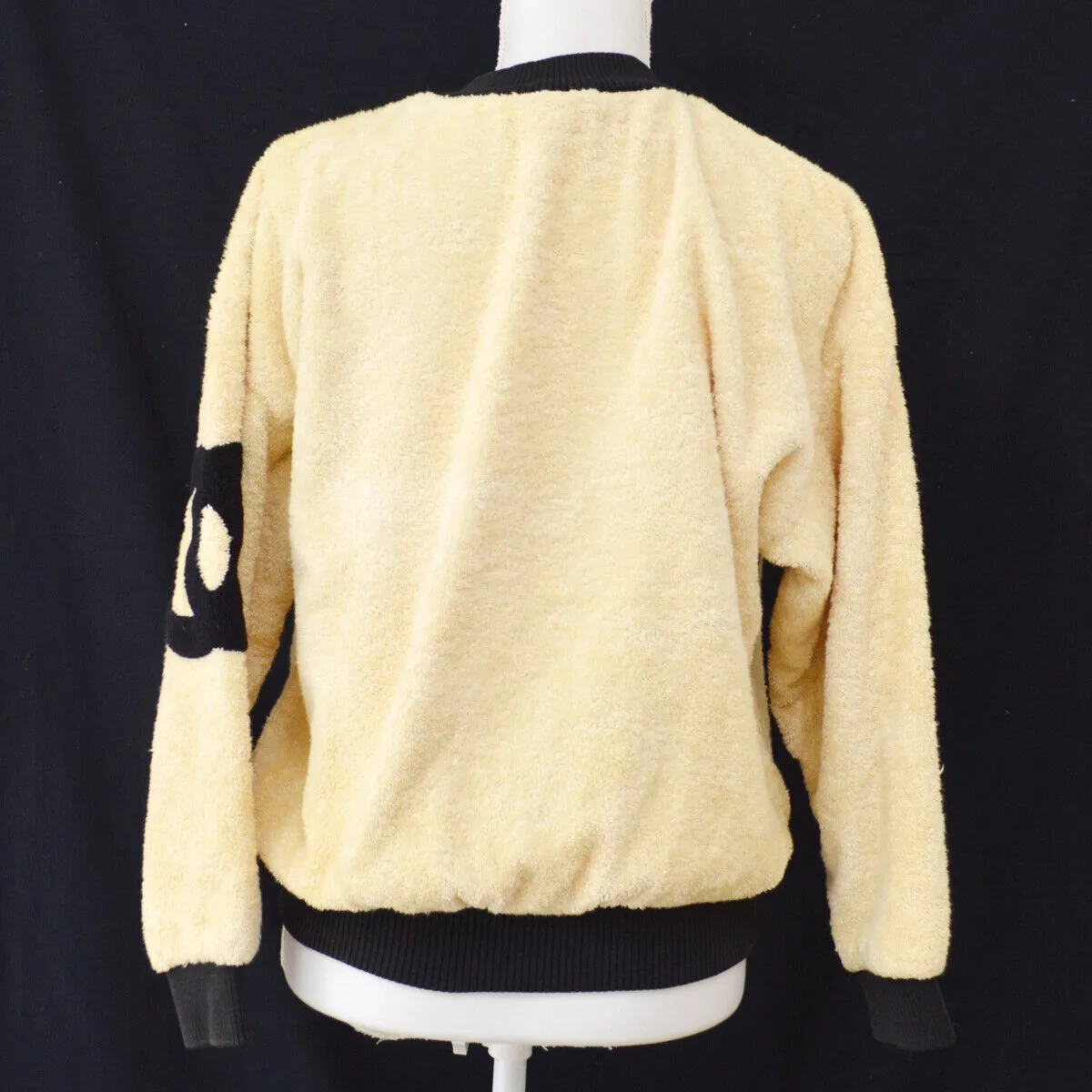 CHANEL CC Logos Long Sleeve Tops Ivory Black AK31712g