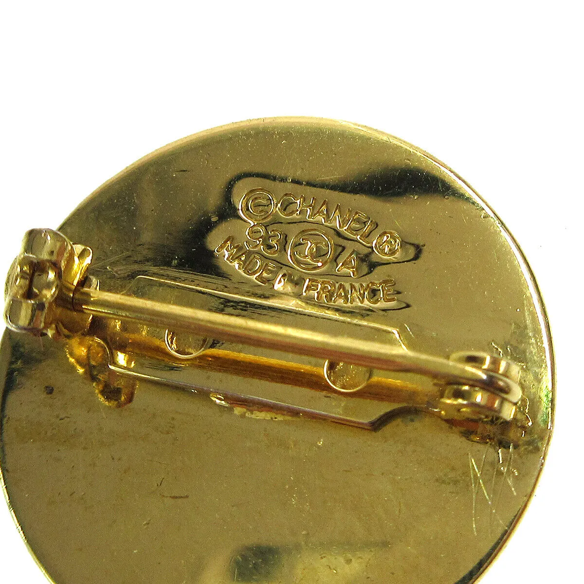 CHANEL CC Quilted Bag Motif Brooch Pin Gold-plated Corsage 93A AK31523h