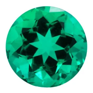 Chatham Lab-Grown Round Emerald Stone Size