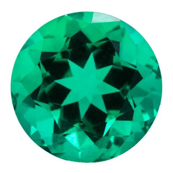 Chatham Lab-Grown Round Emerald Stone Size