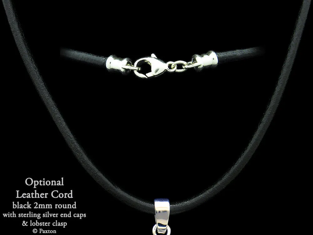 Chief Indian Head Charm Necklace Sterling Silver