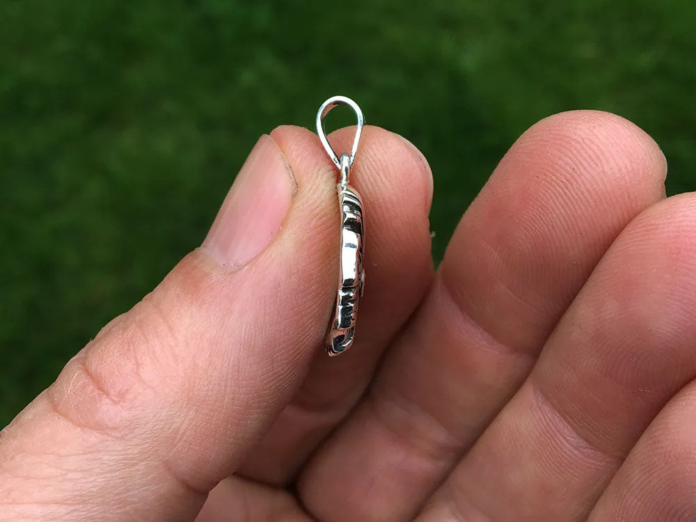 Chief Indian Head Charm Necklace Sterling Silver