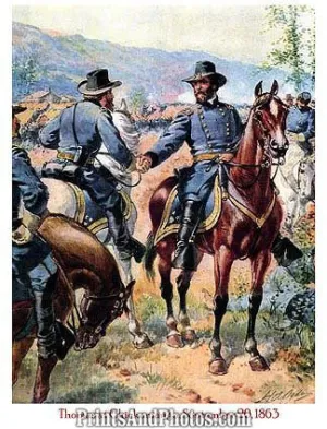 Civil War Print THOMAS at Chickamauga 1158