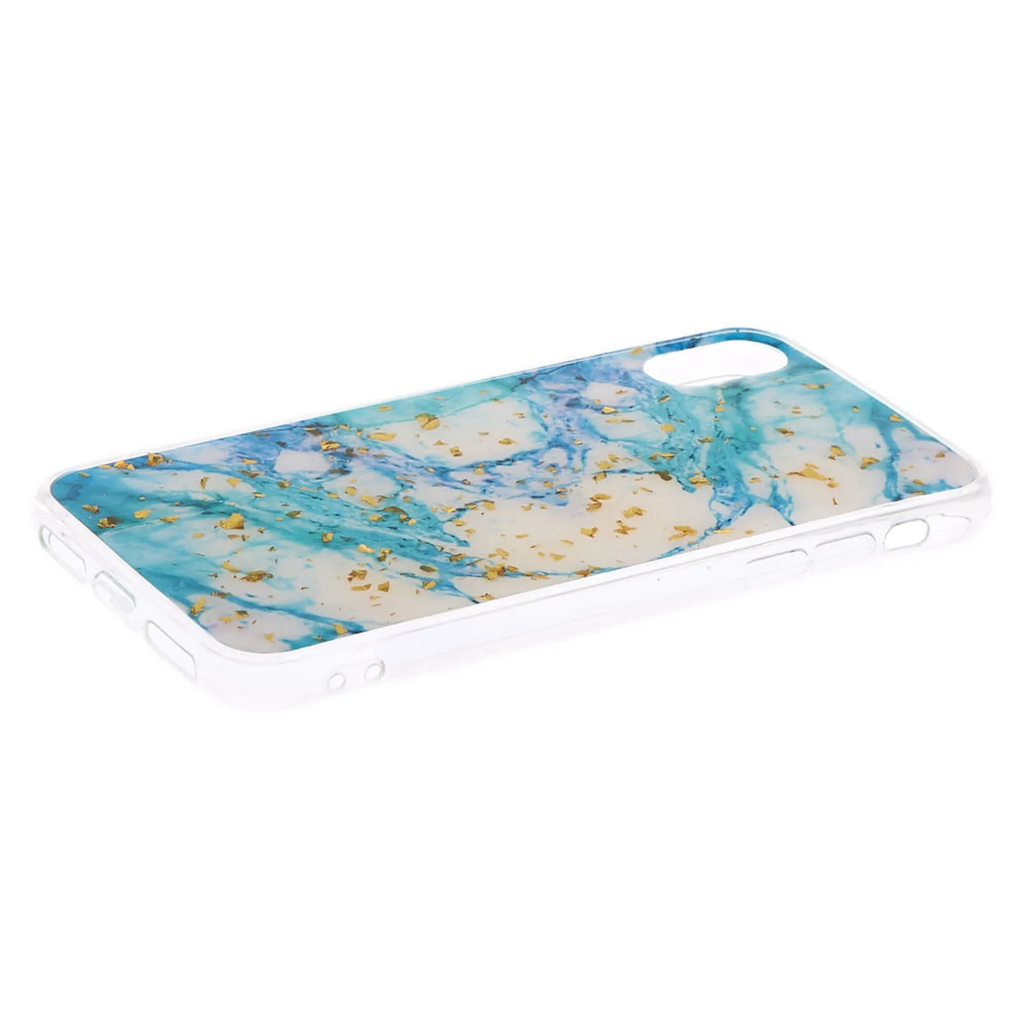 Claire's Marbled Gold Flake Phone Case - Fits iPhone XR