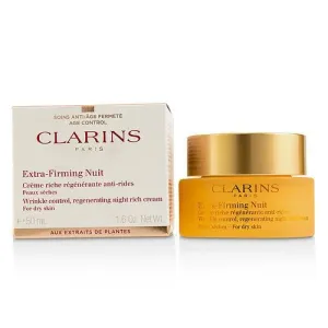 Clarins by Clarins Extra-Firming Nuit Wrinkle Control, Regenerating Night Rich Cream - For Dry Skin  --50Ml/1.6Oz for Women
