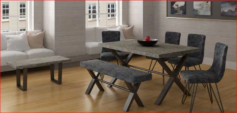 Classic Fusion Large Upholstered Dining Bench Bench FSUB180