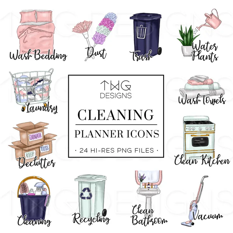 Cleaning - To Do Planner Icons