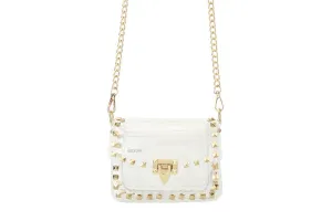 Clear See Thru Ladies Shoulder Bag With Chain Strap