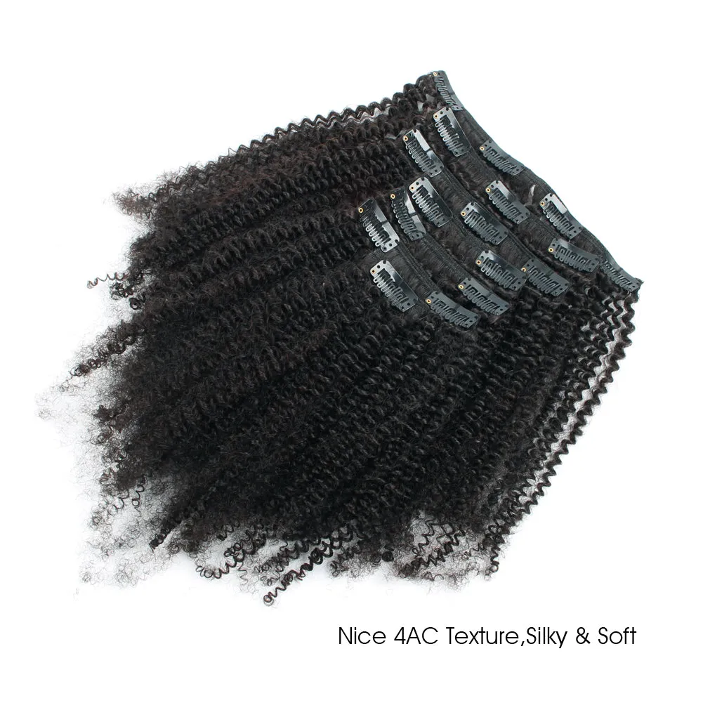 Clip in Hair Extension Afro Kinky Coily-Only For Order Over $269