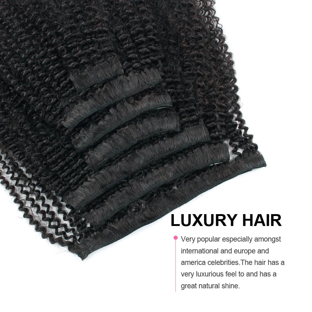 Clip in Hair Extension Afro Kinky Coily-Only For Order Over $269