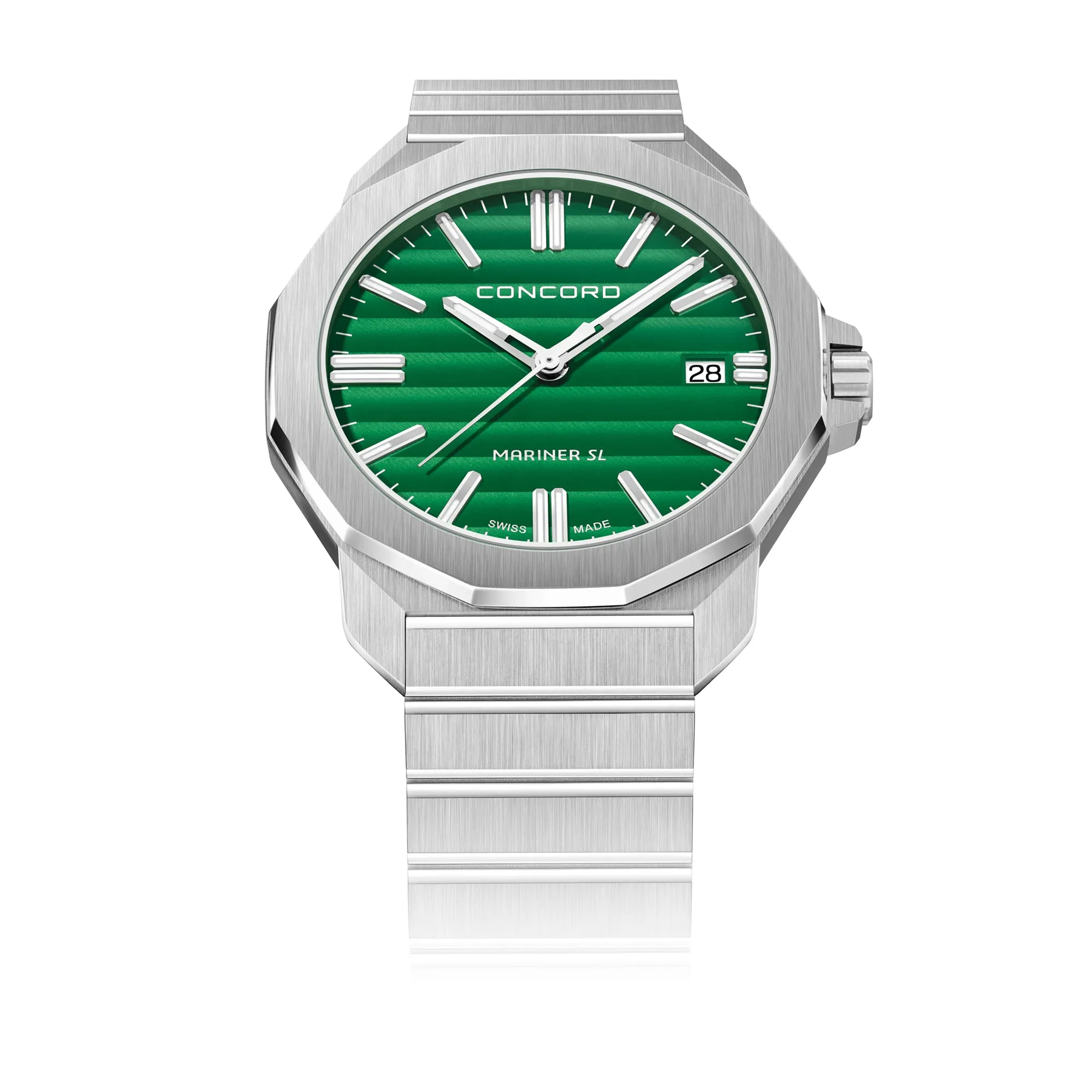 Concord Mens Watch Silver Tone Case Quartz