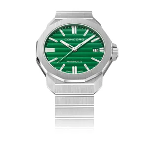 Concord Mens Watch Silver Tone Case Quartz