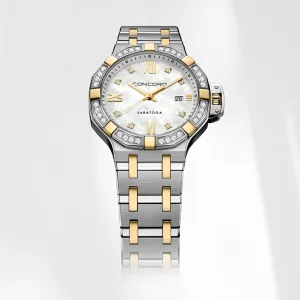 Concord Women's Silver & Gold Tone Case White Dial Quartz Watch