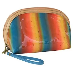 Cosmetic Multi Color Stripe Bag