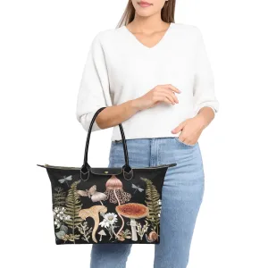 Cottage Mushrooms Purse, Classic 15 Inch Handbag