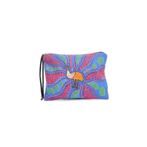 Cotton Utility Pouch Emu Egg Hunting Time 21 X 17cm