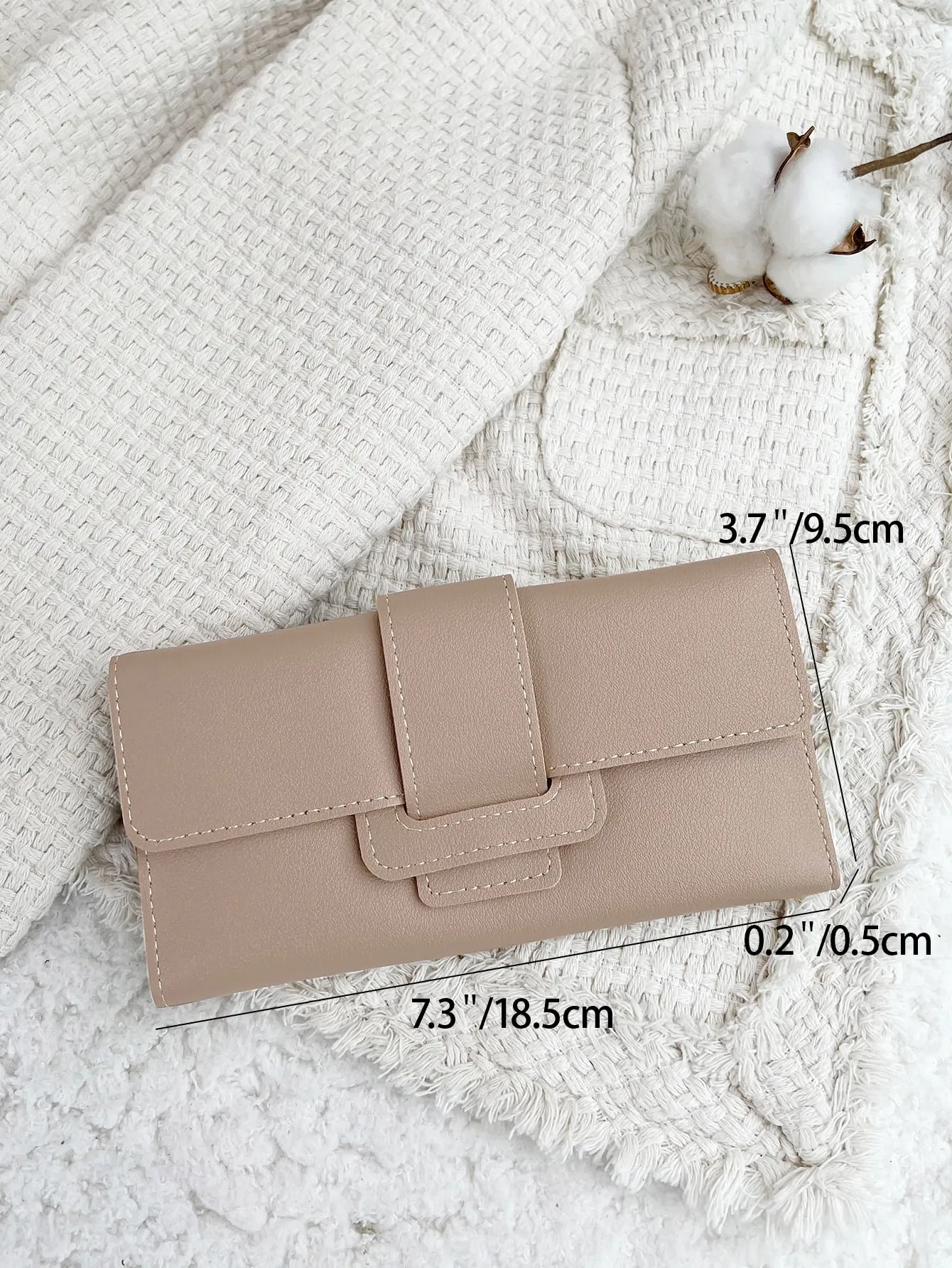 Crocodile Embossed Fold Over Long Wallet for Women - Khaki - FD ⚡
