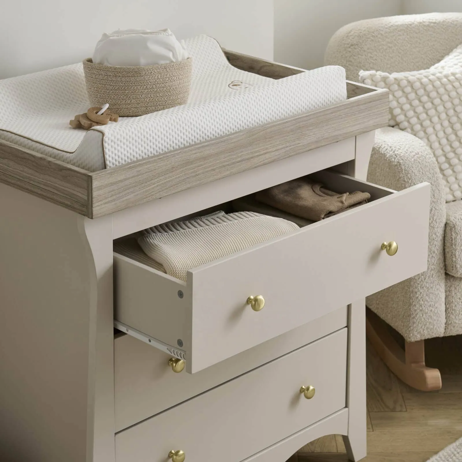 CuddleCo Clara Dresser & Changer - Cashmere/Ash