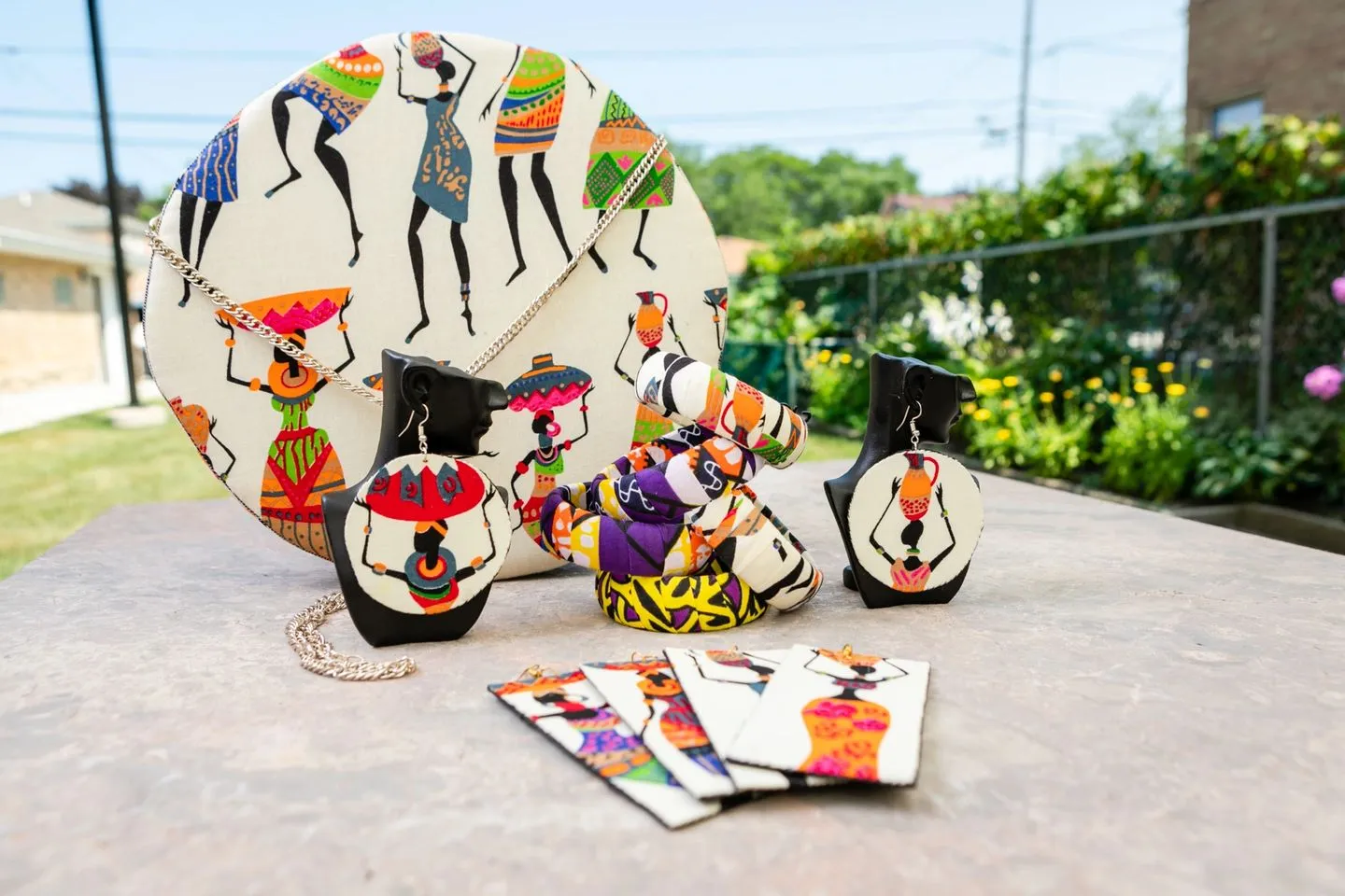 Custom Jewelry From Haiti/Handmade Purse, Earring and Bracelet sets