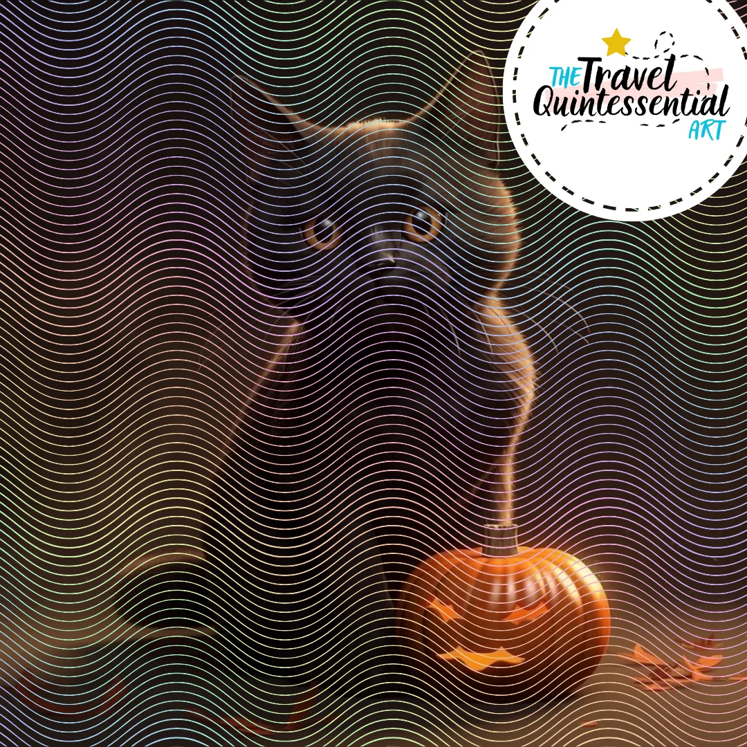 Cute Halloween Black Cat Characters - Digital Art SETCAT001
