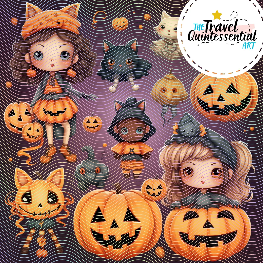 Cute Halloween Digital Art SETHW001