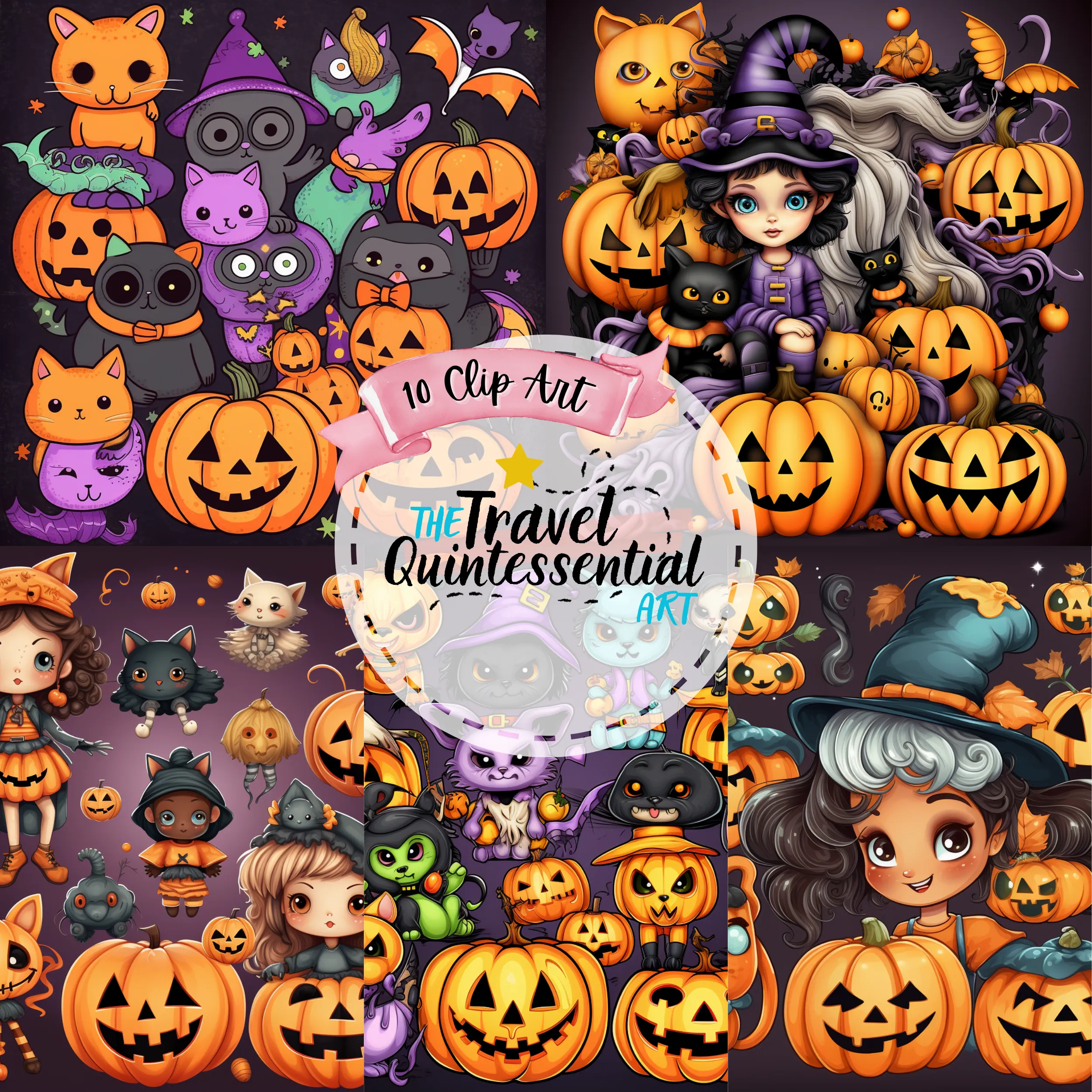 Cute Halloween Digital Art SETHW001